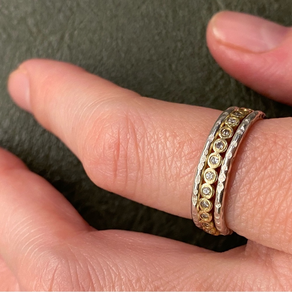 Silver Textured Ring Set - Picture 15 of 16